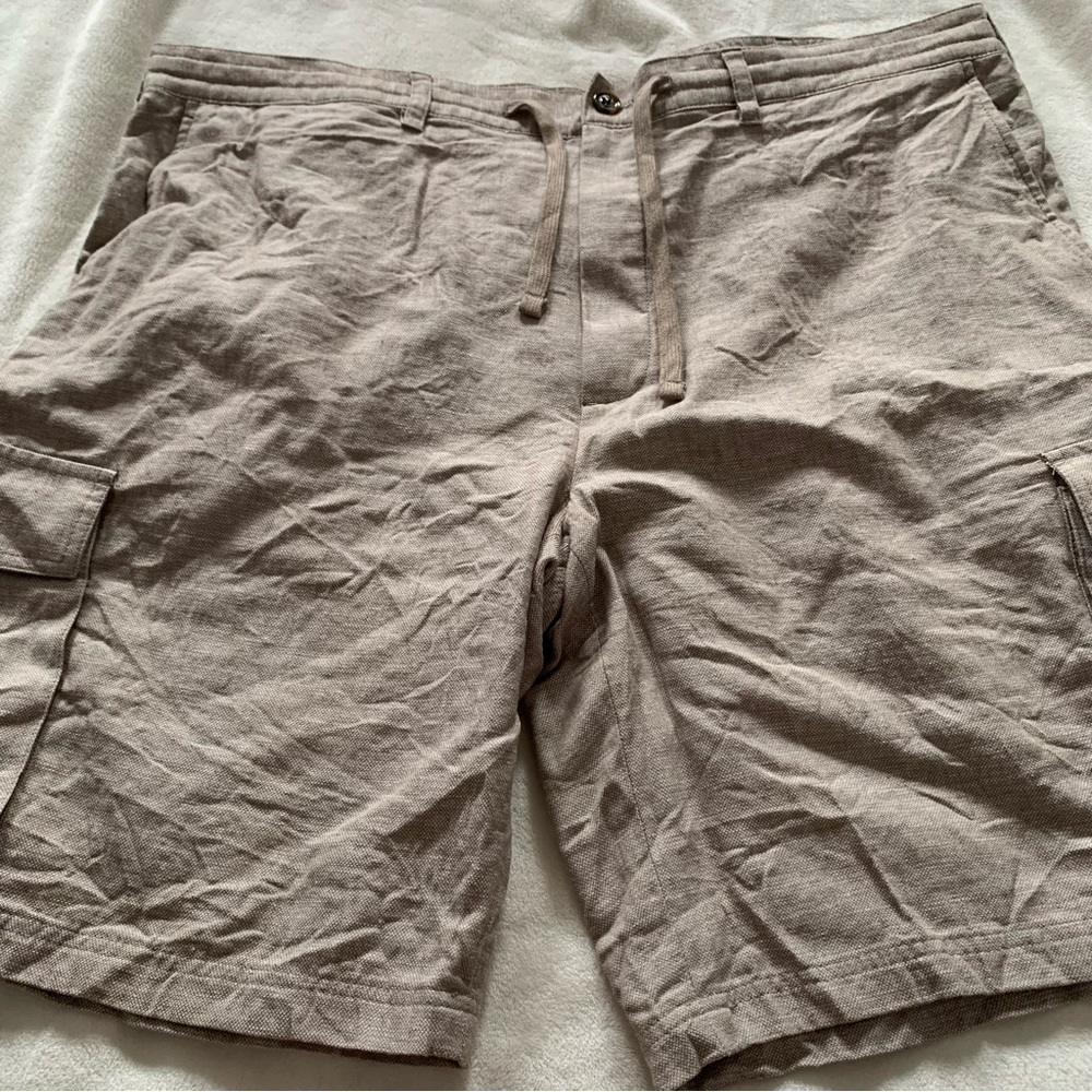 Tasso Ella Men’s Cargo Linen Blend Shorts Size XXL
